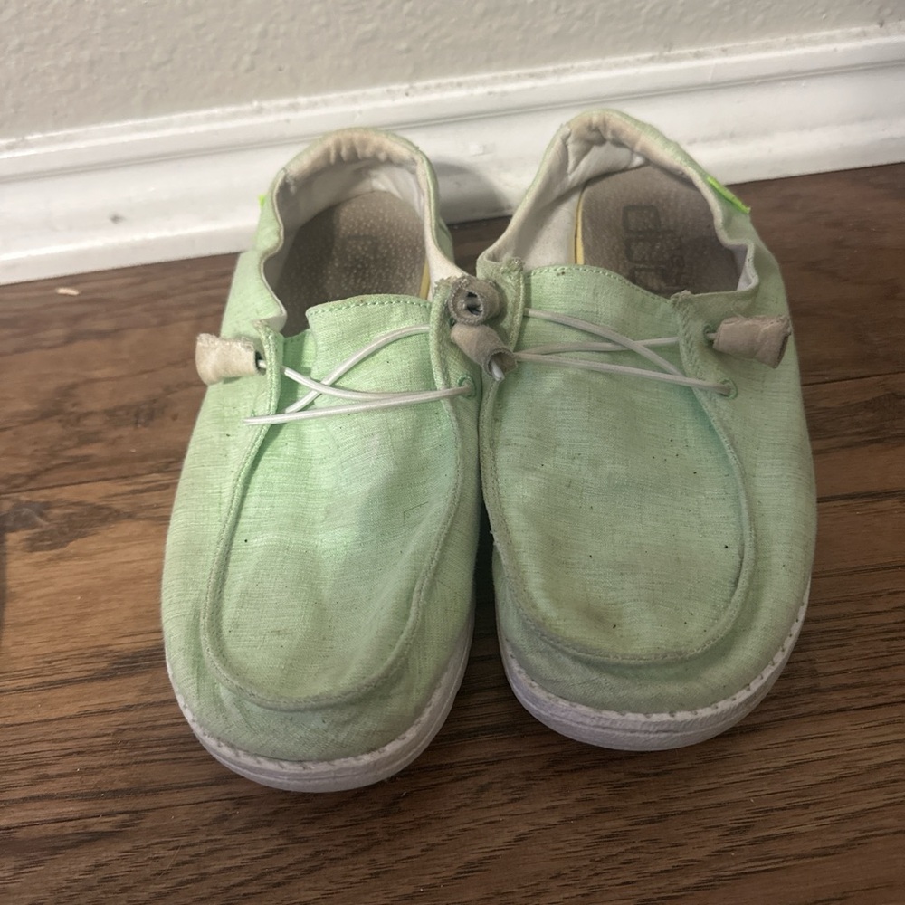 Hey Dude Mint Green Women's Moccasins